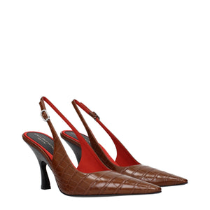 Braune Lederpumps