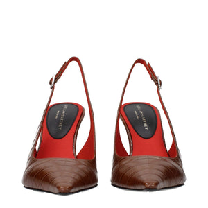 Braune Lederpumps