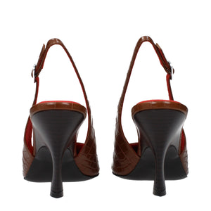 Braune Lederpumps