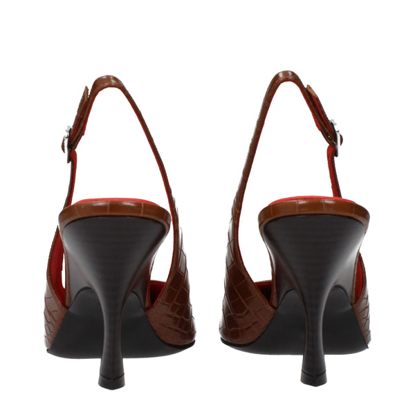 Braune Lederpumps
