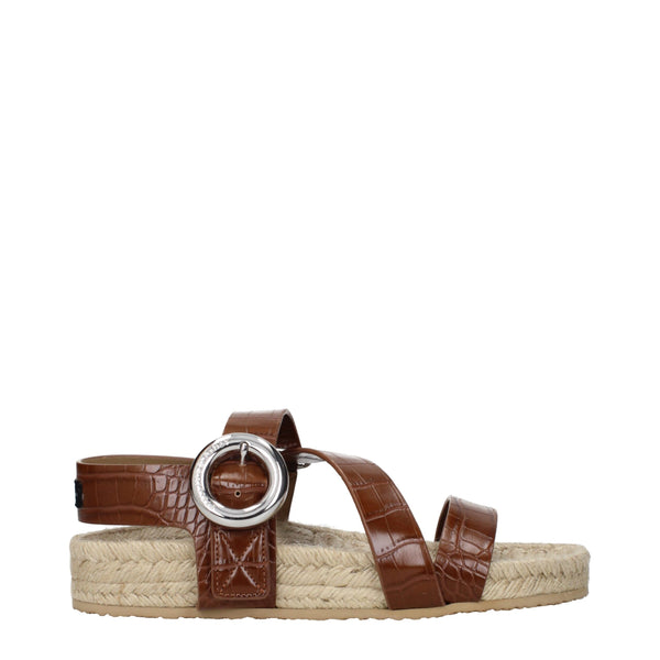 Braune Leder-Sandalen