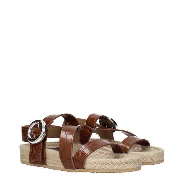 Braune Leder-Sandalen