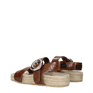 Braune Leder-Sandalen