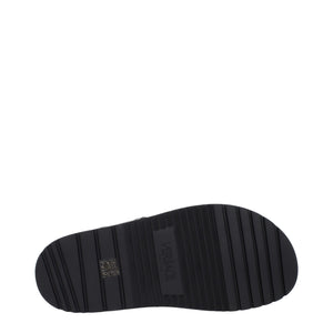 Schwarze Ledersandalen