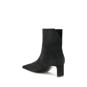 Schwarze Stiefeletten aus Kalbshaut Bos Taurus
