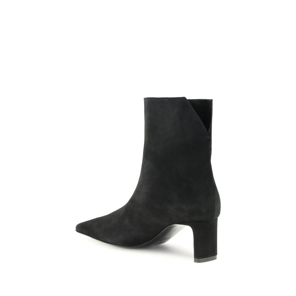 Schwarze Stiefeletten aus Kalbshaut Bos Taurus