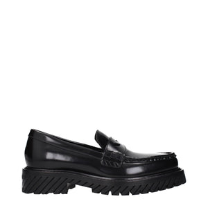 Schwarze Leder Slipper