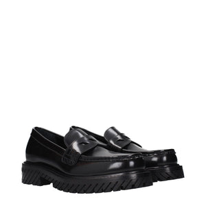 Schwarze Leder Slipper