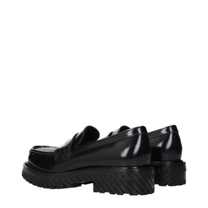Schwarze Leder Slipper