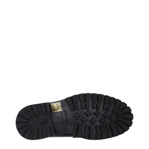 Schwarze Leder Slipper