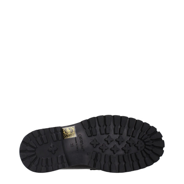 Schwarze Leder Slipper