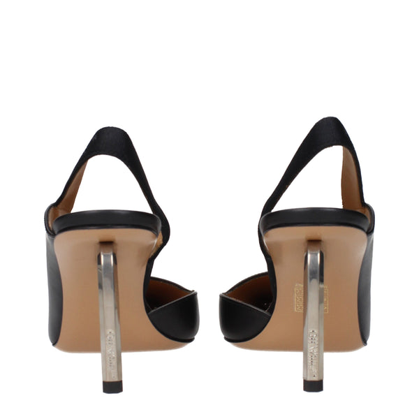 Schwarze Lederpumps