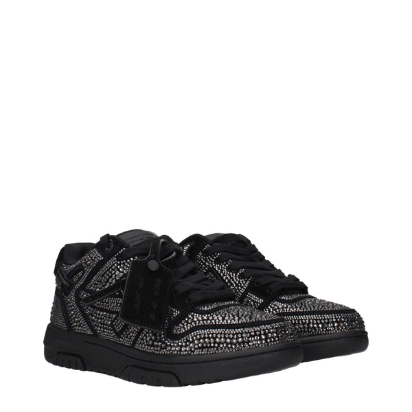 Schwarze Leder-Sneakers