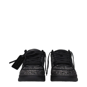 Schwarze Leder-Sneakers