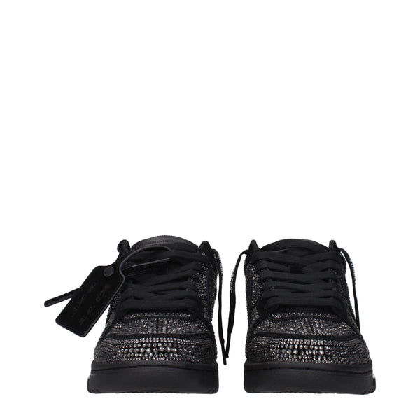 Schwarze Leder-Sneakers