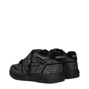 Schwarze Leder-Sneakers