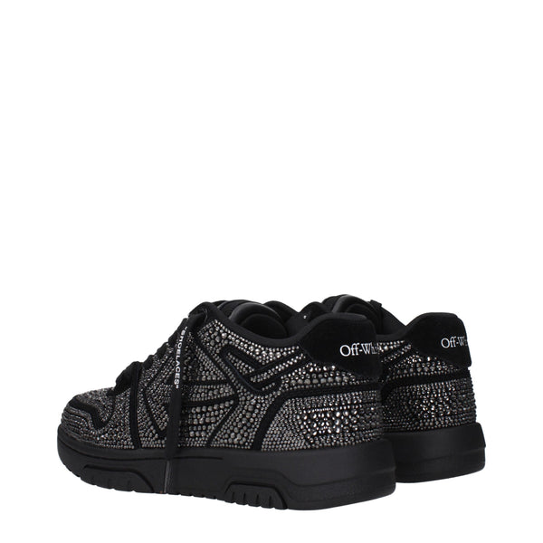 Schwarze Leder-Sneakers