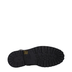 Schwarze Lederstiefeletten