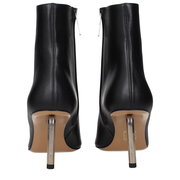 Schwarze Lederstiefeletten