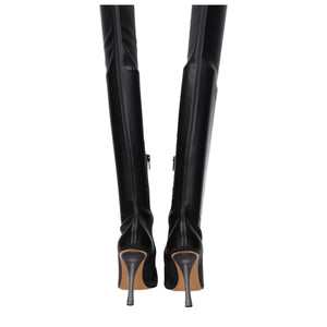 Schwarzes Leder Over The Knee