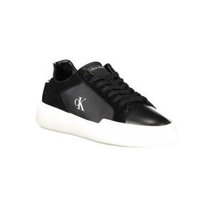 Schwarzes Leder Herren Sneaker