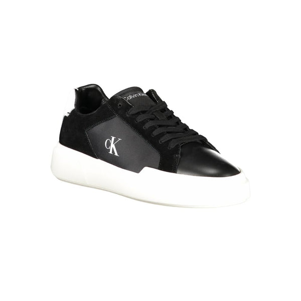Schwarzes Leder Herren Sneaker