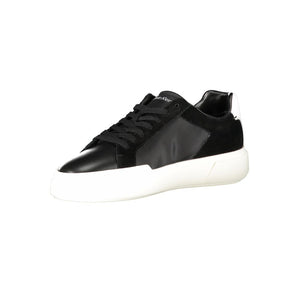 Schwarzes Leder Herren Sneaker