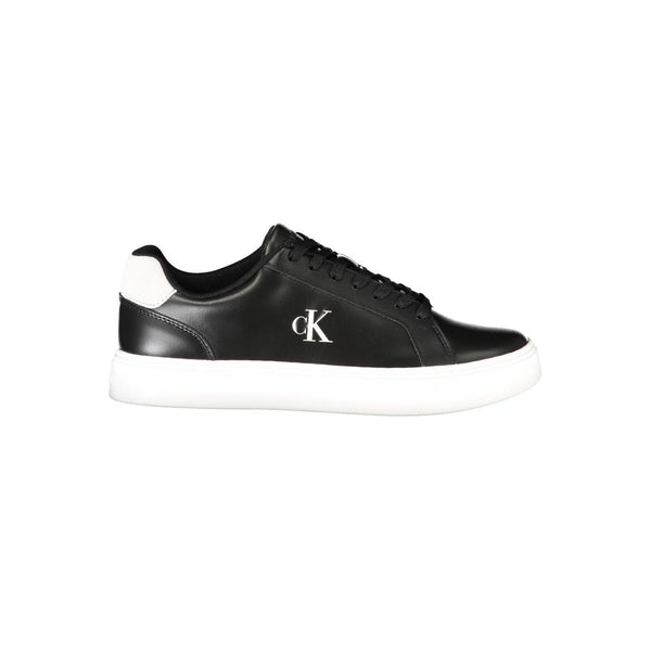 Schwarzes Leder Herren Sneaker