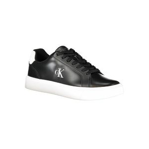 Schwarzes Leder Herren Sneaker