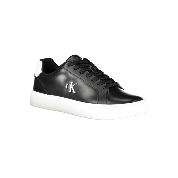 Schwarzes Leder Herren Sneaker