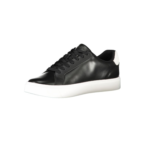Schwarzes Leder Herren Sneaker