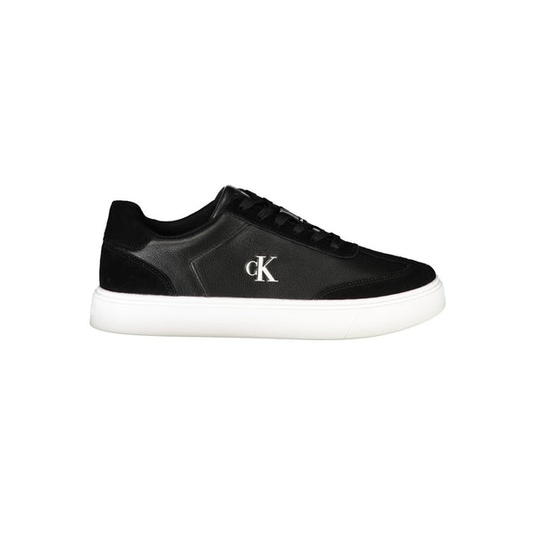 Schwarzes Leder Herren Sneaker
