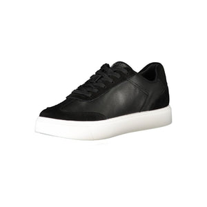 Schwarzes Leder Herren Sneaker