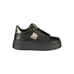Schwarzer Polyester Damen Sneaker