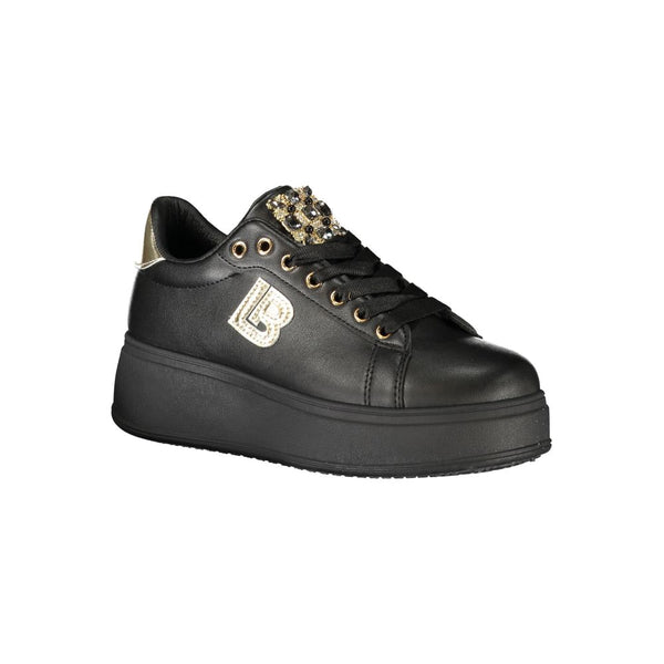 Schwarzer Polyester Damen Sneaker