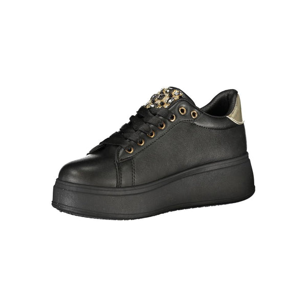 Schwarzer Polyester Damen Sneaker