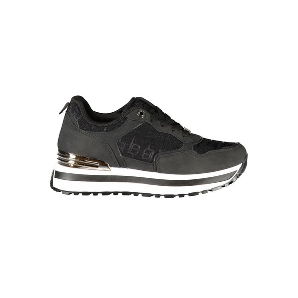 Schwarzer Polyester Damen Sneaker