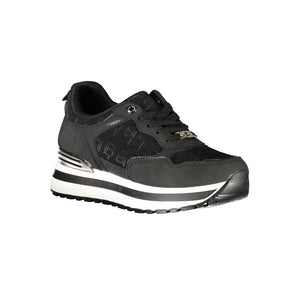 Schwarzer Polyester Damen Sneaker