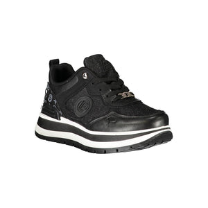 Schwarzer Polyester Damen Sneaker