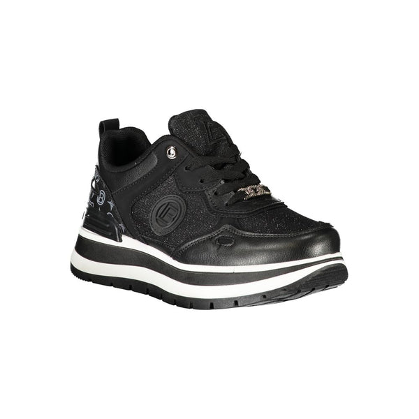 Schwarzer Polyester Damen Sneaker