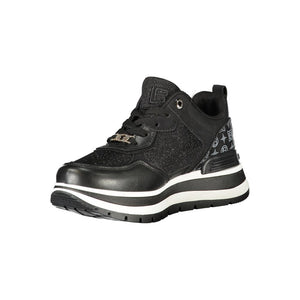 Schwarzer Polyester Damen Sneaker