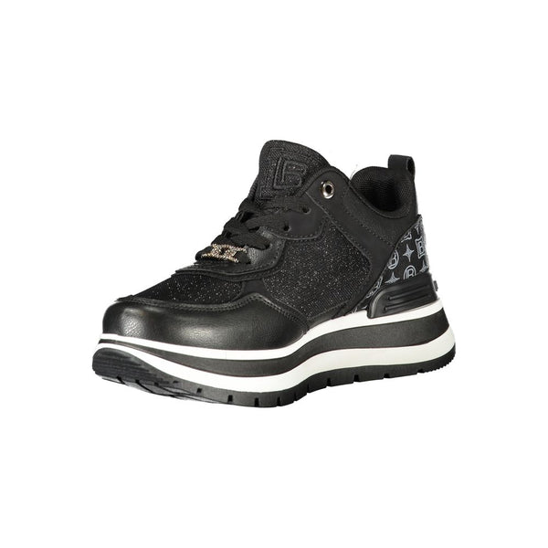 Schwarzer Polyester Damen Sneaker
