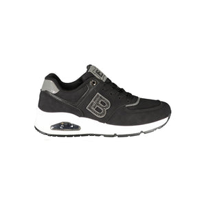 Schwarzer Polyester Damen Sneaker