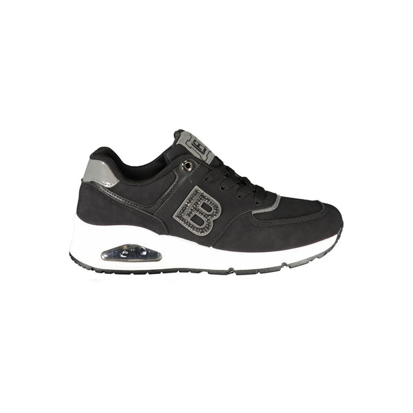Schwarzer Polyester Damen Sneaker