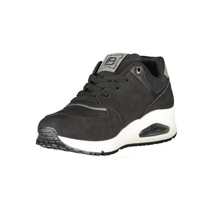 Schwarzer Polyester Damen Sneaker