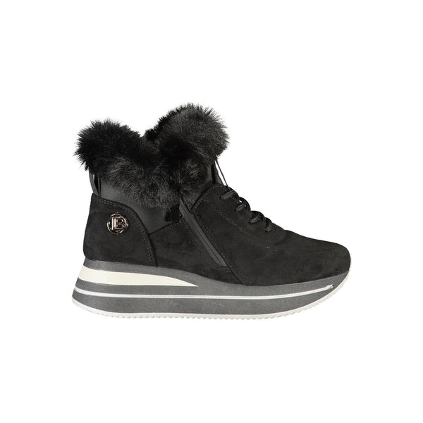 Schwarzer Polyester Damen Sneaker