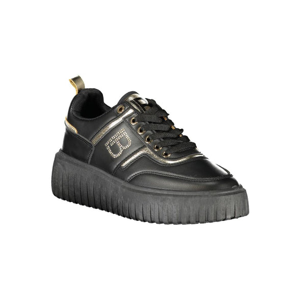 Schwarzer Polyester Damen Sneaker