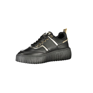 Schwarzer Polyester Damen Sneaker