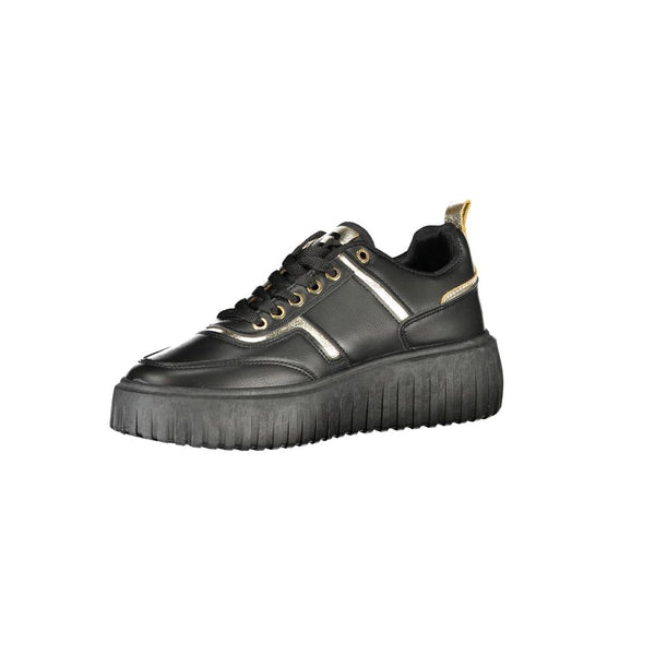 Schwarzer Polyester Damen Sneaker