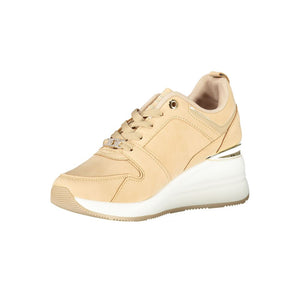 Beige Polyester Damen Sneaker